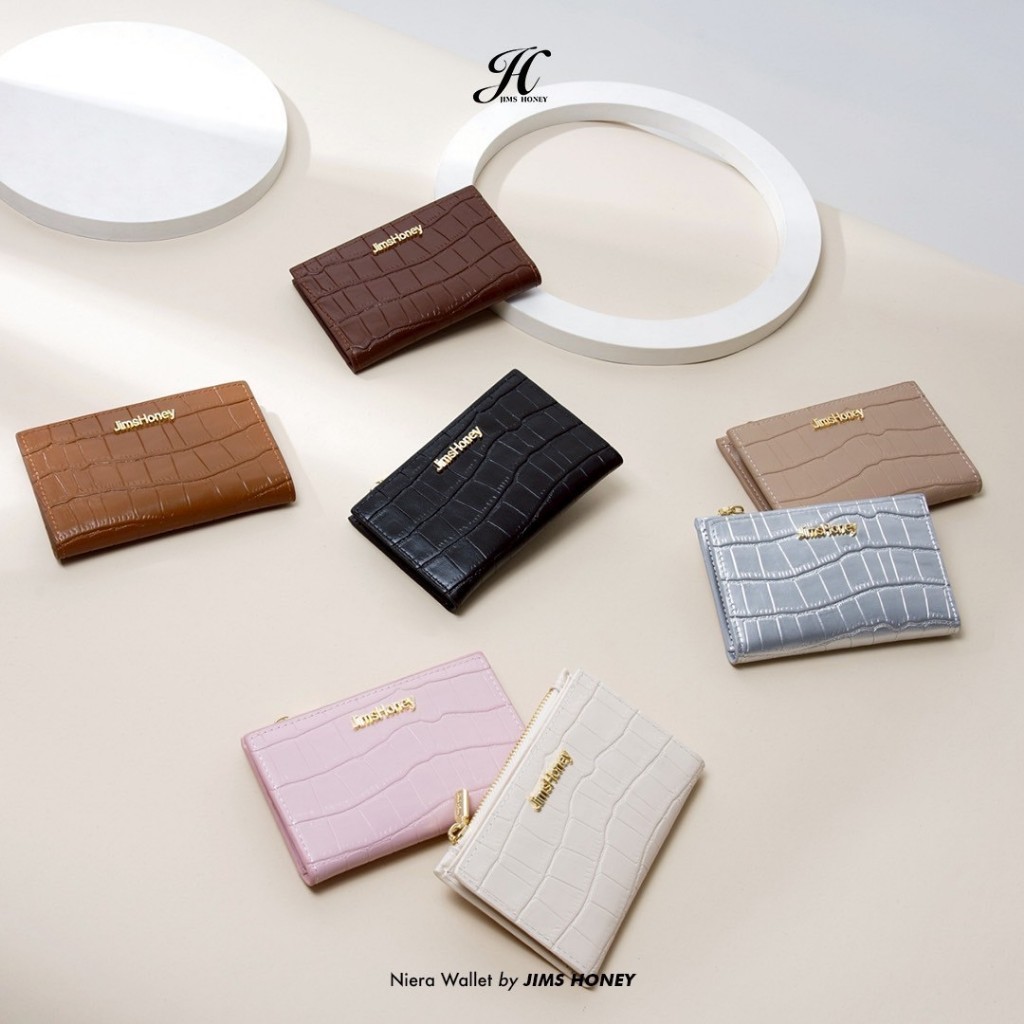 JIMS HONEY Dompet Croco Wanita NIERA WALLET Kartu Kulit PU Dompet Perempuan Cewek