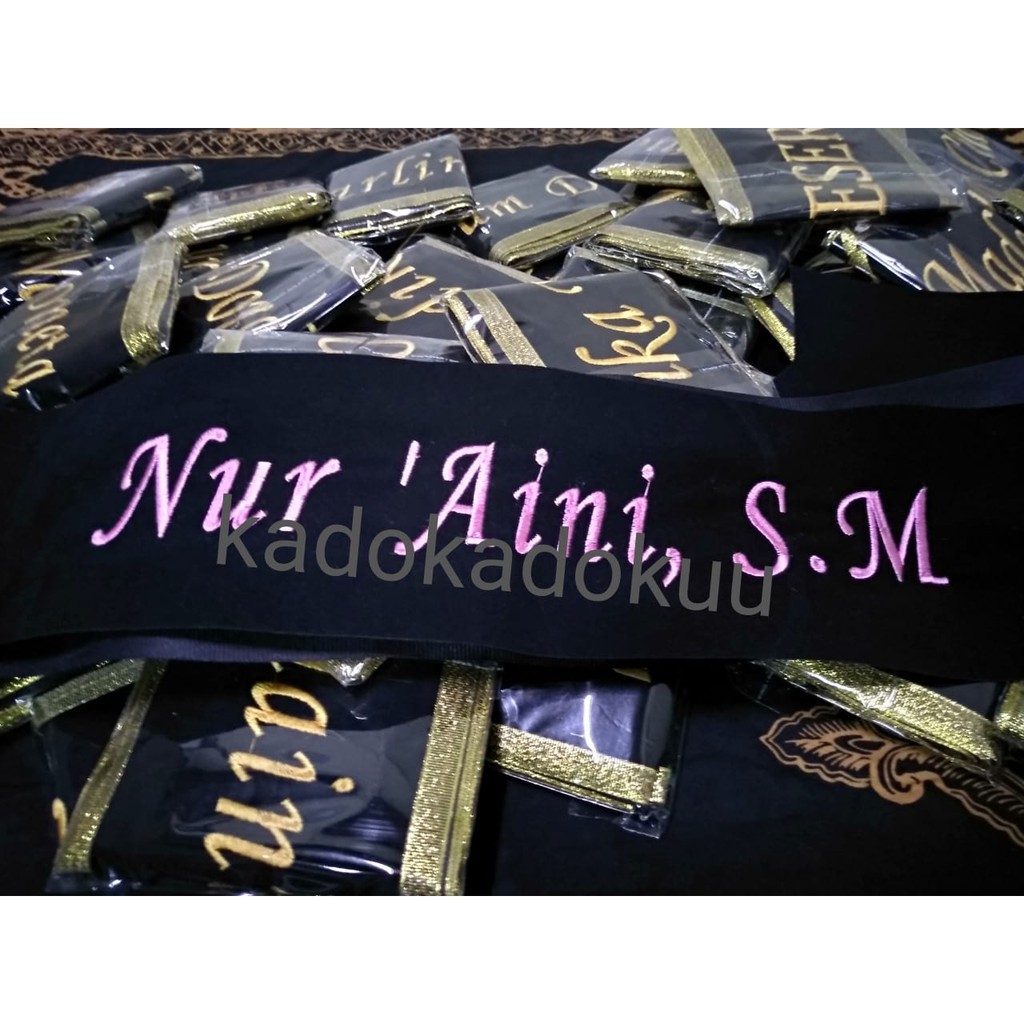 (1 HARI JADI)Selempang Wisuda Bludru POLOS / Selempang Wisuda Murah POLOS Selempang Wisuda Klaten