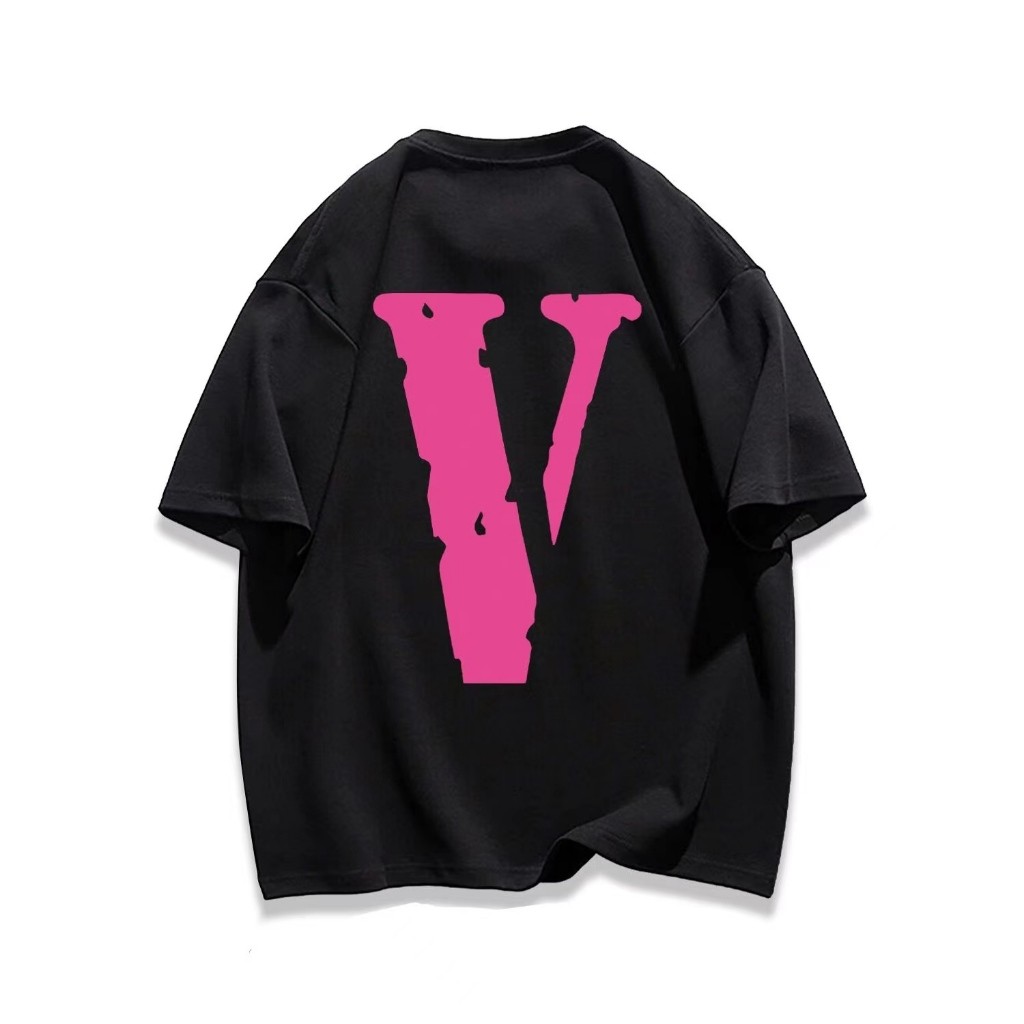 Original Design VLONE American-Style High-Street  Lettering Pure Cotton Short-Sleeve Unisex Summer L