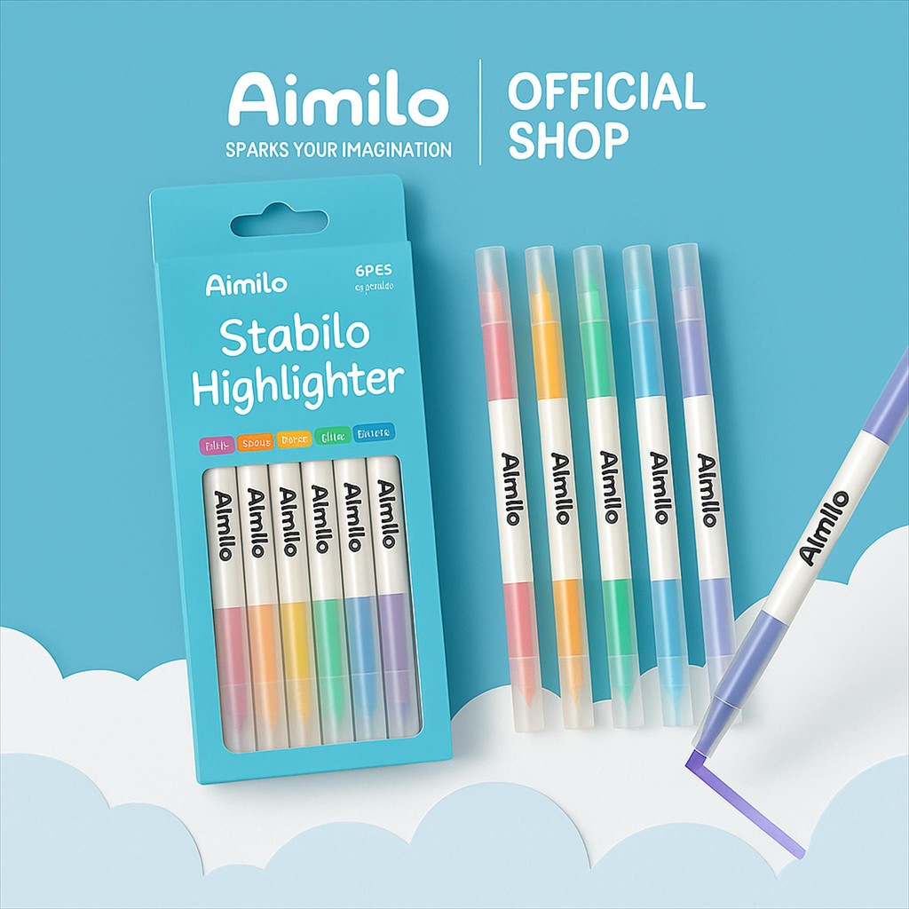 

Stabilo Highlighter Pastel 1 Set 2 Sisi 6pcs