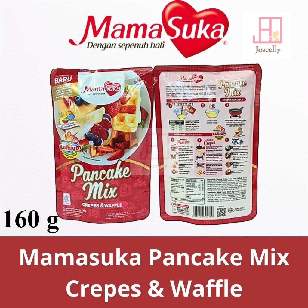 

JOSCELLY.ID MAMASUKA Tepung Pancake Mix Crepes & Waffle 150 gr