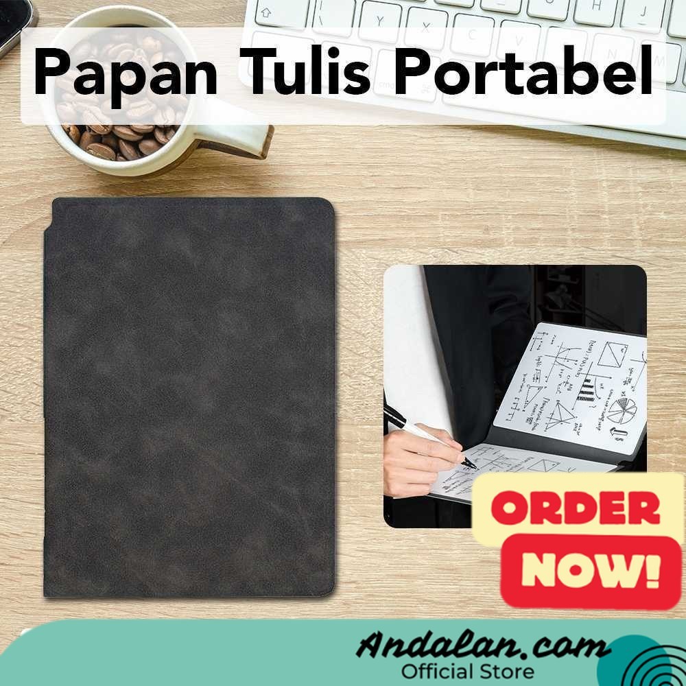

FEI NAI SHI Papan Tulis Portable A5 Whiteboard Notebook PU with Pen - H-2302