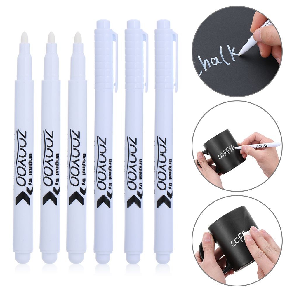 

1/5/10 pcs White Liquid Chalk Pen Glass Windows Chalkboard Black Board Marker Erasable