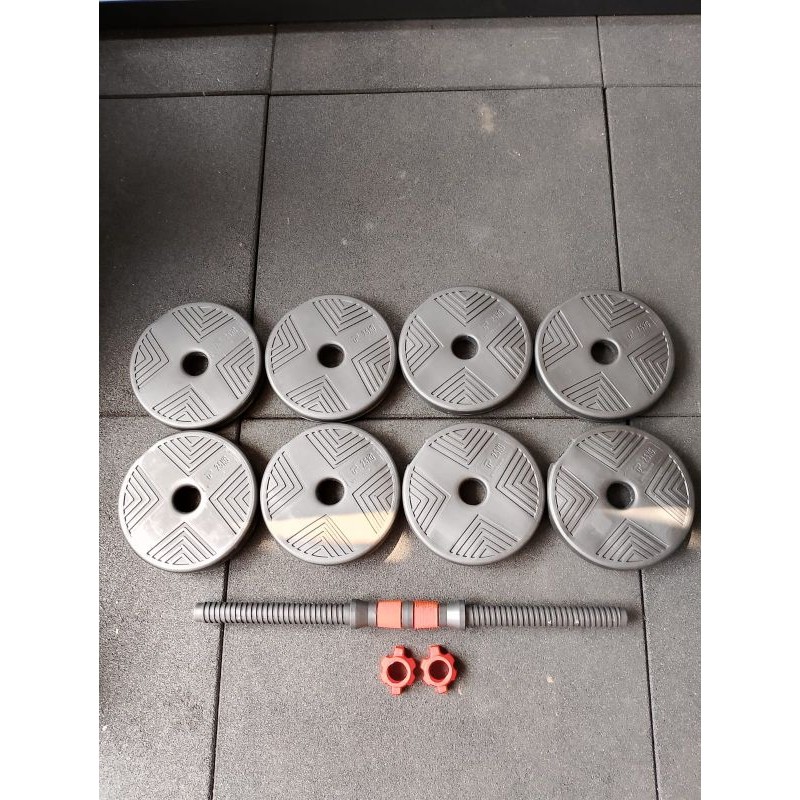 Barbel set 20 kg kosongan/ barbel 20 kg kosongan murah tanpa isi