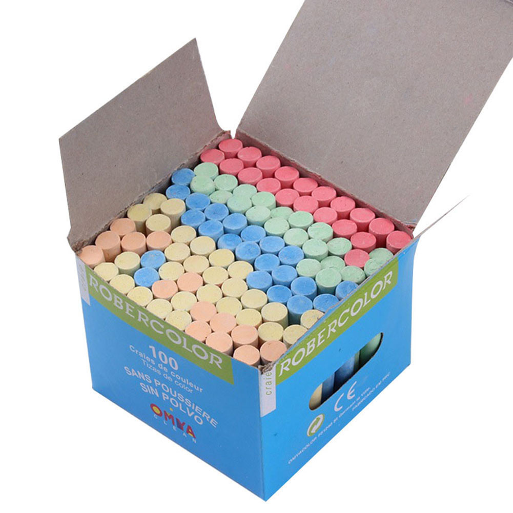 

12Pcs Sidewalk Set Street Chalks 6 Bright Cheerful Colors Nontoxic Washable Hex Dust-free Chalks For Chalkboards Playground