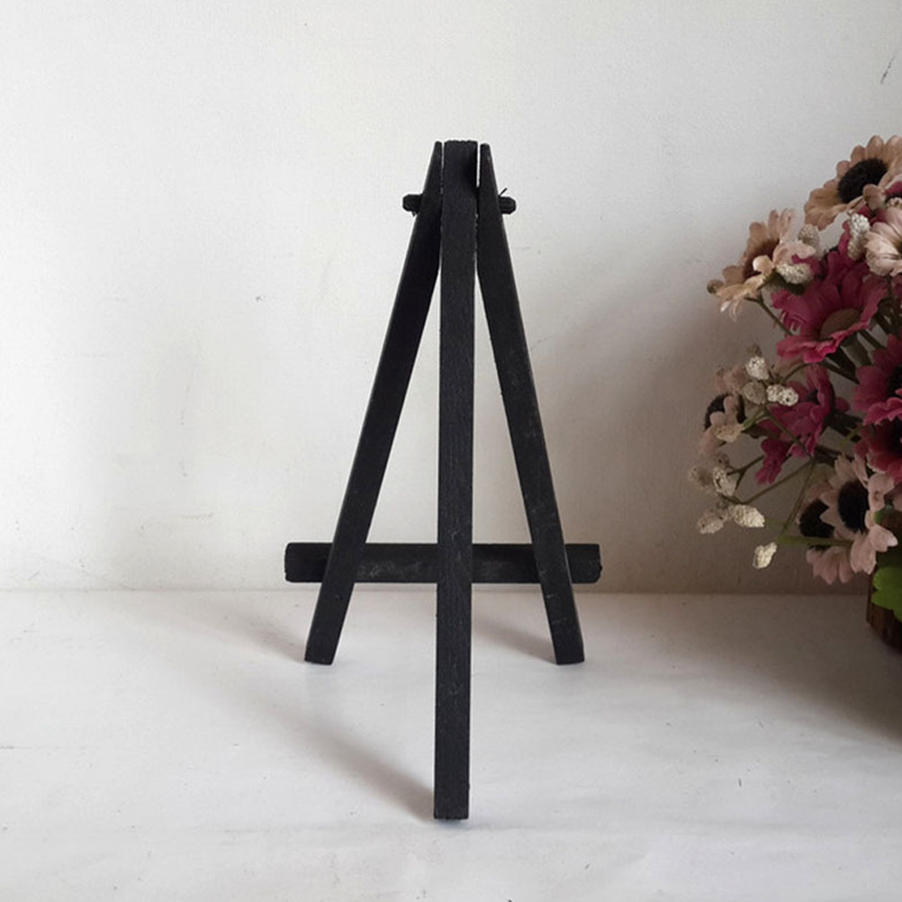 

Children Easel 24x18 Black Small Picture Stand Table Top Drawing Pallet Tripod Wooden Display Stand for Kids Canvas Holder