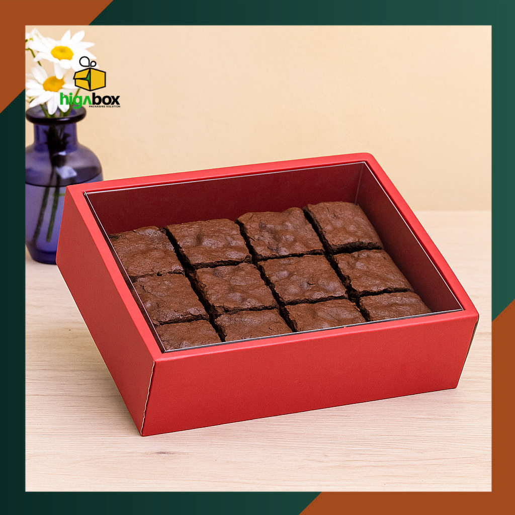 

Box Kue Bolu Brownis / Box Kado Hampers / Kotak Hantaran Seserahan / Mika Kue / Kotak Roti / Box 3 Toples/ Box Kue Kering/ Dus Bolu Brownies / box I HG04