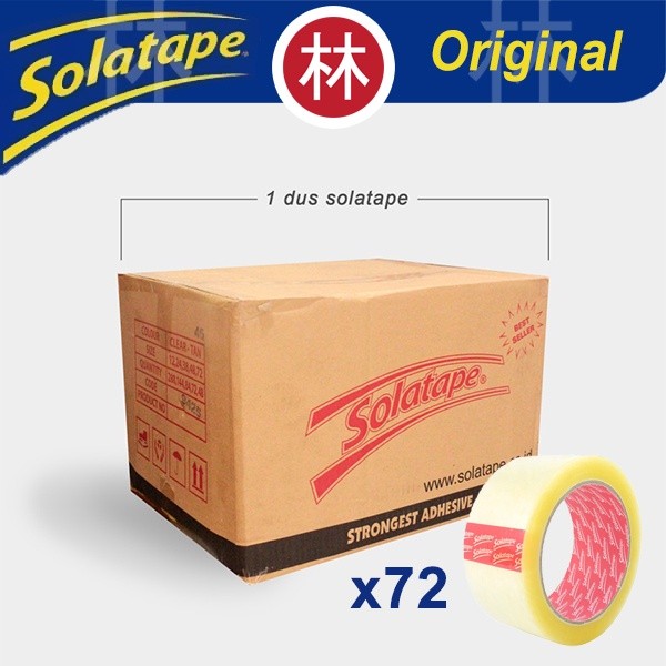 

Solatape Lakban Isolasi Coklat / Bening 45mm (2 inch) x 90 Yard ORI - 1 Dus isi 72 Pcs