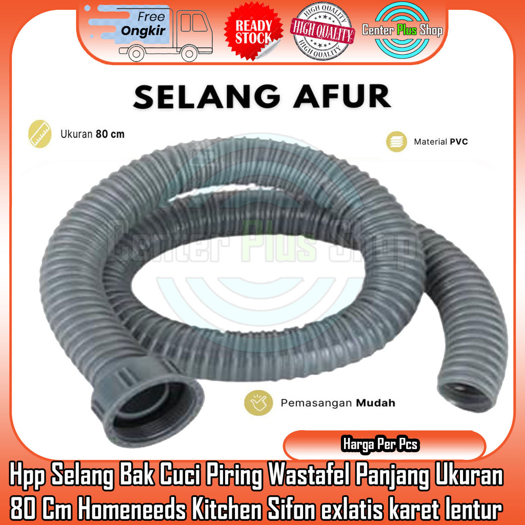 Hpp Selang Bak Cuci Piring Wastafel Tangan Fleksibel 80 Cm Pembuangan Sink Afur Panjang Tebal Flexib