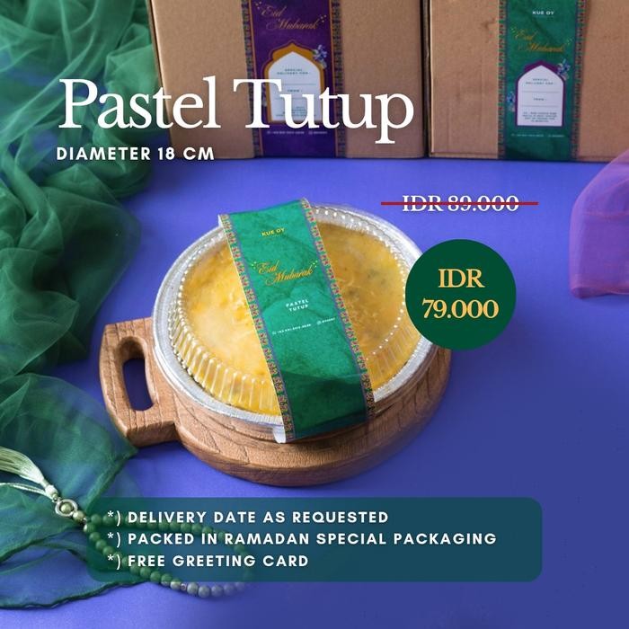 

BUKA PUASA HAMPERS / PARCEL IDUL FITRI - Pastel Tutup / Pie Vegan - Chicken