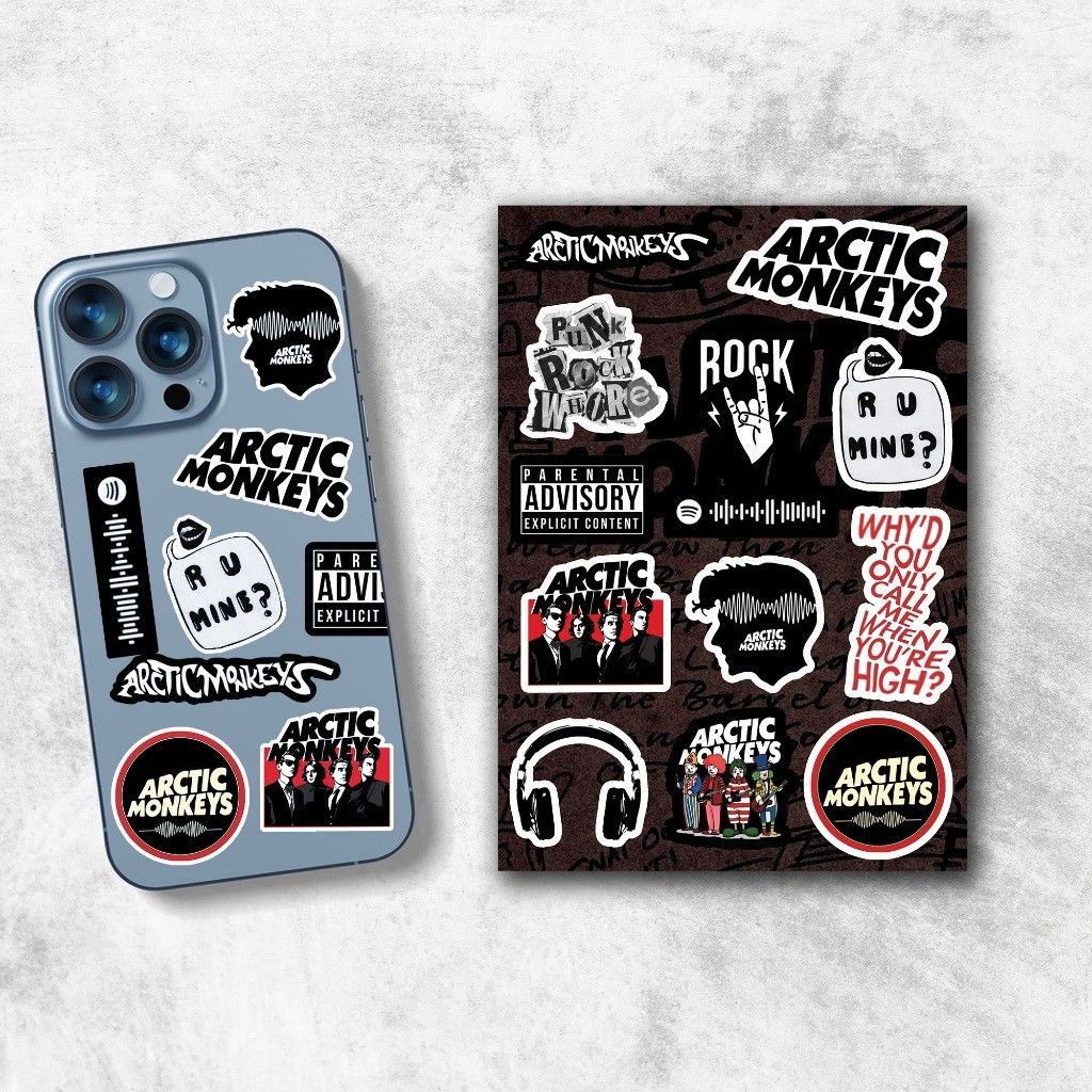 

ARTICS MONKEY BAND - STICKER AESTHETIC | Sticker Laptop Sticker Handphone Mobil Motor