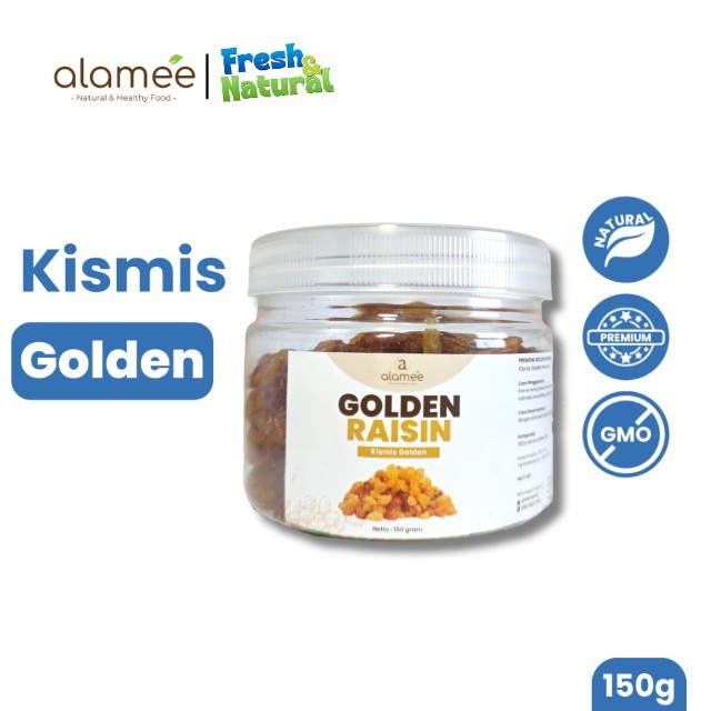 

ALAMEE Kismis Golden Raisin Cemilan Buah Kering Sehat Rendah Kalori Raisin Simin RAISINS 150gr fresh and natural
