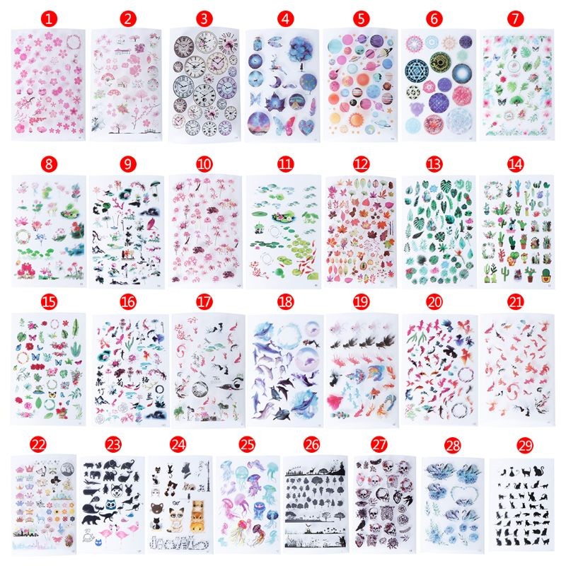 

UV Resin Epoxy Resin Crafts Materials Filler Sticker Floral Colorful Translucent Crystal Animal Landscape Jewelry Making Tools