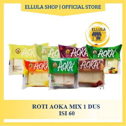 

ELLULA Shop - ISI 60 ROTI AOKA PANGGANG ROTI ISIAN ROTI [DUS] BISA DI MIX