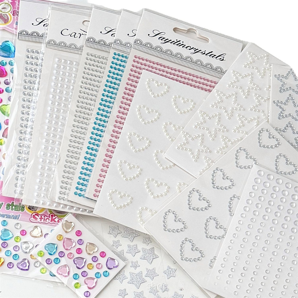 

[HARU] 3D Diamond Gem Series Sticker Sheet Stiker Permata Timbul Stiker Hiasan Journaling Kit DIY Decorations Sticker