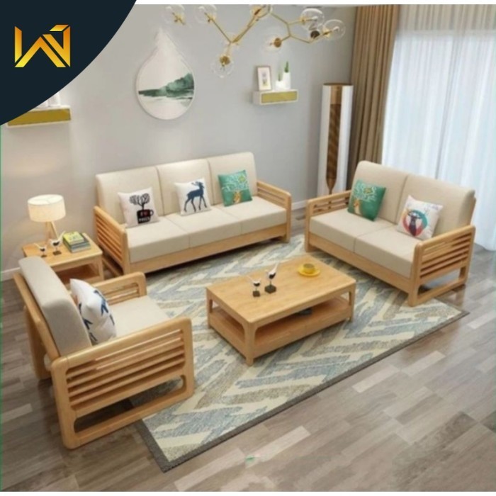 set sofa jati minimalis moderen jati terlaris jepara