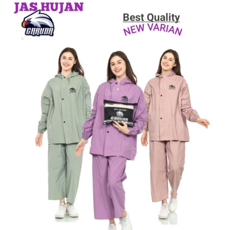 Jas Hujan GARUDA Jas Hujan Pria Wanita Jas Hujan Dewasa Baju&Celana Anti Rembes