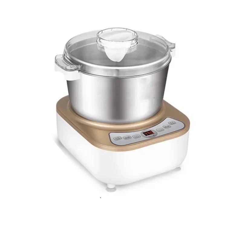 LY-80A Household Stainless Steel Basin Bread Kneading Mixer 220V/200W Automatic Wake-up Dough Mixer 