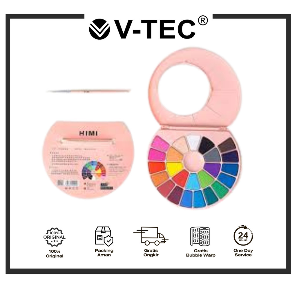 

MIYA HIMI SOLID WATER COLOUR PAINT 24 // 30 WARNA - PINK TIPE YFB02 // YFB04 PCS