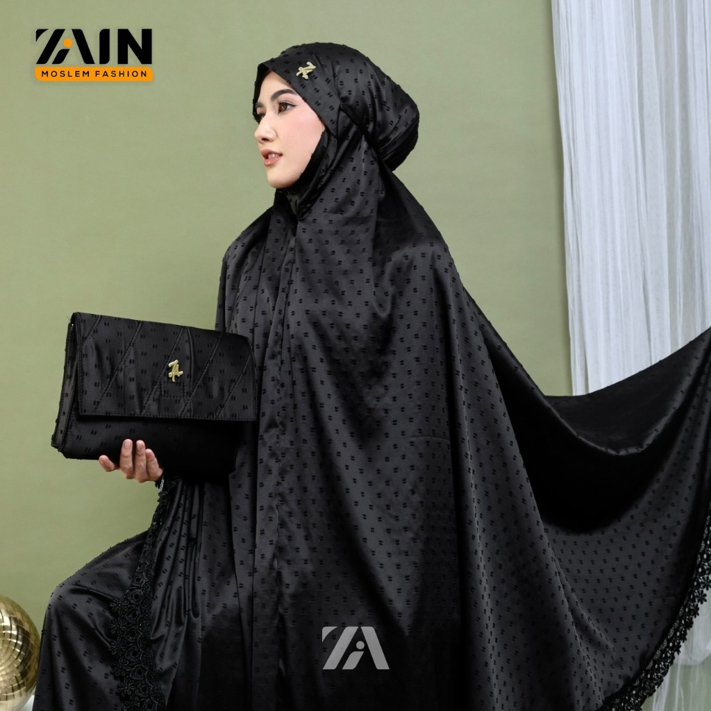 JUANXSHOP ZAIN - Mukena Dewasa Penutup Dagu Uragiri Silk Premium Mewah Cantik