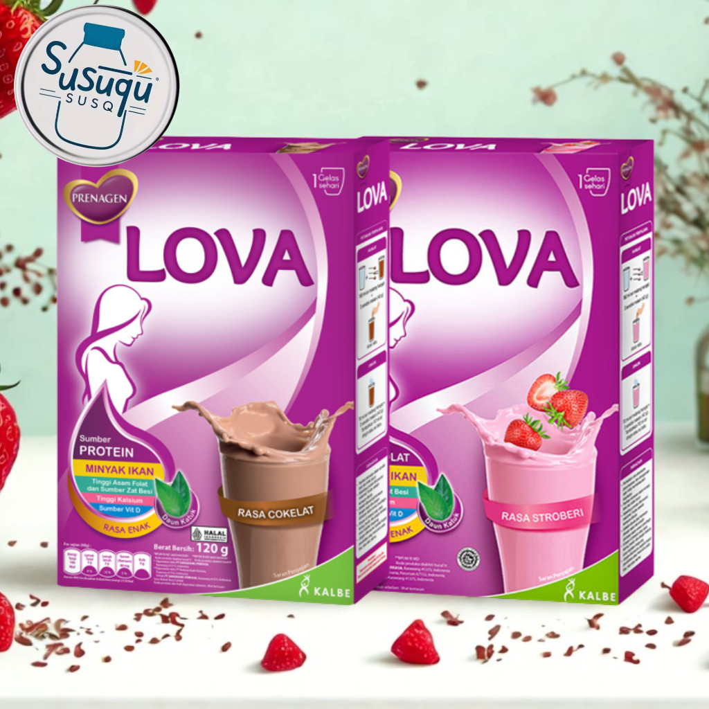Prenagen lova Ibu Hamil 120 gr Rasa Coklat Dan Strawberry Promil Program Hamil Menyusui Lovamil Anak
