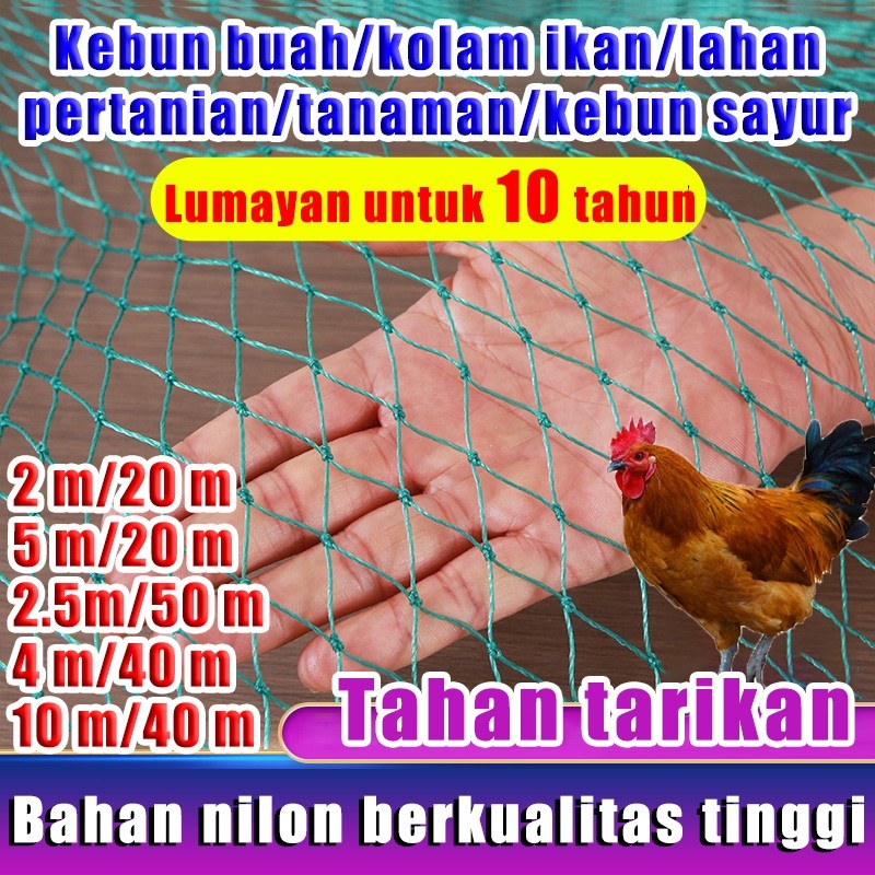 AUPSHOP 【Tali nilon terkuat 】Lumayan untuk 10 tahun Jaring Ayam JARING PAGAR AYAM 2,5 meter x panjan