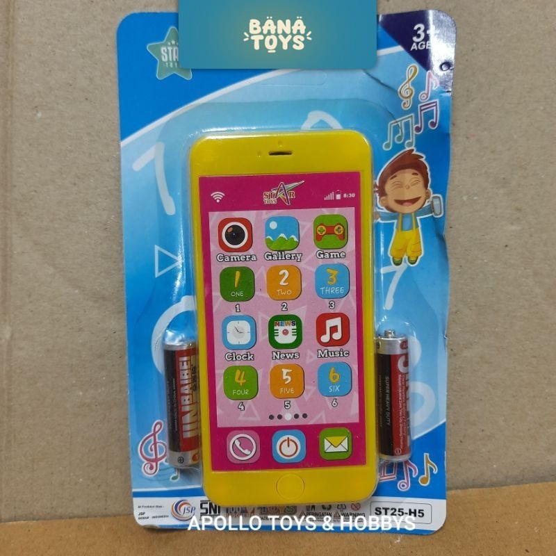 ( Bisa Cod ) MAINAN ANAK HP IPhONE LAMPU MUSIK MURAH
