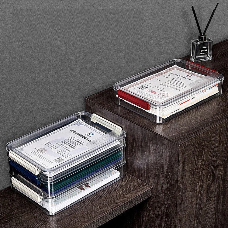 Kotak Penyimpanan Transparan Box File Map Kertas File Box Map Organizer Kertas File Kotak Penyimpana