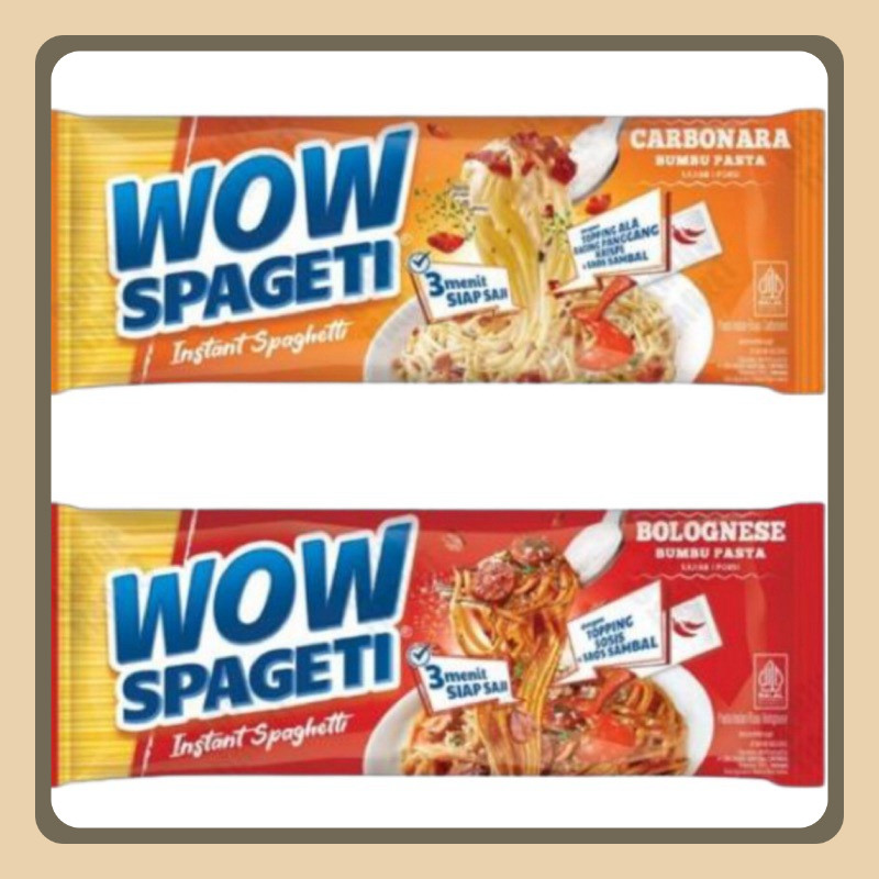 

Wow Spageti isi 5pcs mix Aglio olio, bolognese, carbonara