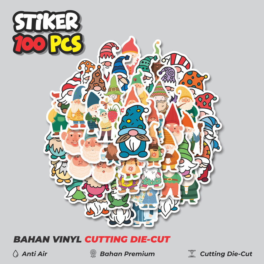 

Terbaru! 50 pcs Stiker Dwarf Gnome [Kurcaci Kurcaci] Dekorasi Lucu Kreatif untuk Notebook, Skateboard, HP