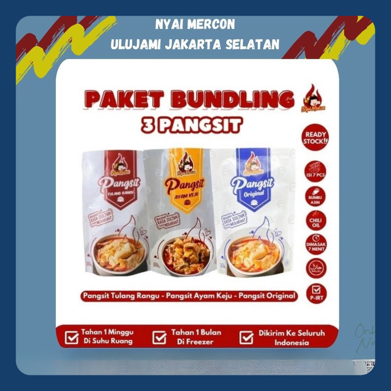 

Bundling 3 PANGSIT VIRAL NYAI MERCON