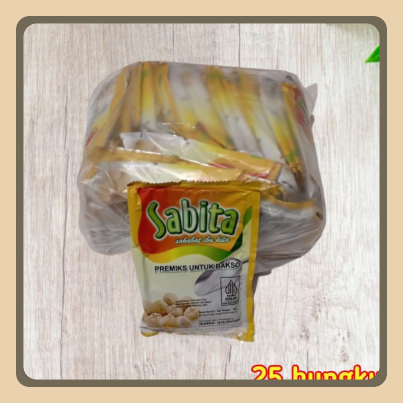 

SABITA tepung pengenyal bakso 35 gram 1 pack ( 25pcs )