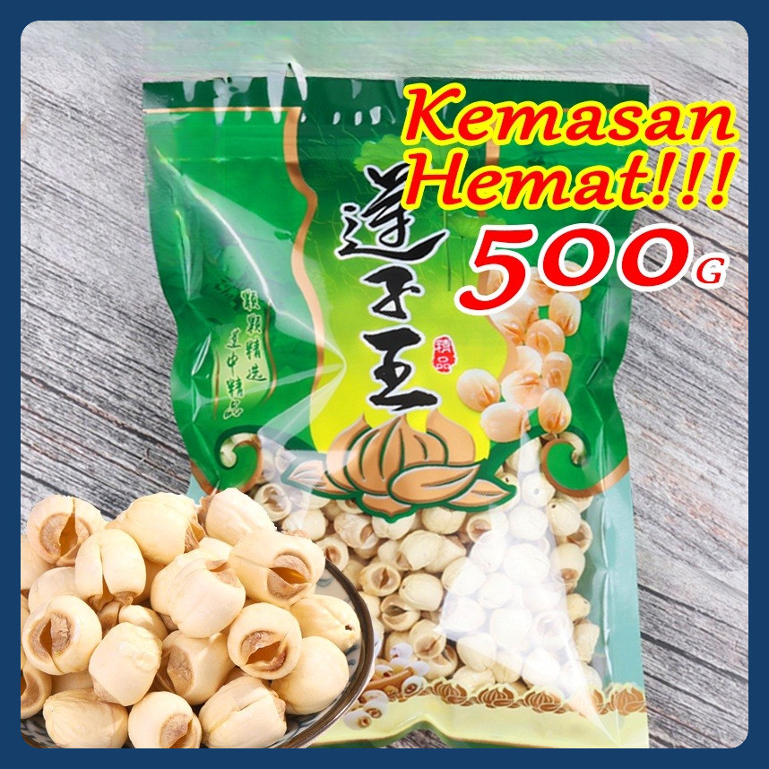 

Termurah promo 500gr!!! /Biji Teratai/Lotus Lien Zi murah Premium Quality