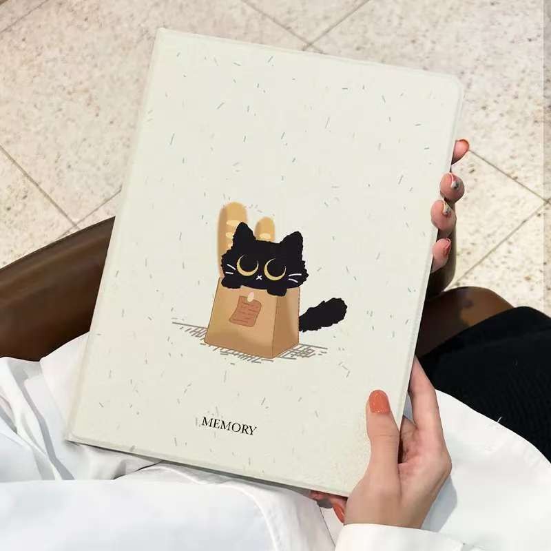 Tas minimalis motif kucing case tablet Samsung A8 10.5 inch A9 8.7 inch A9+ 11 inch S6 Lite 10.4 inc