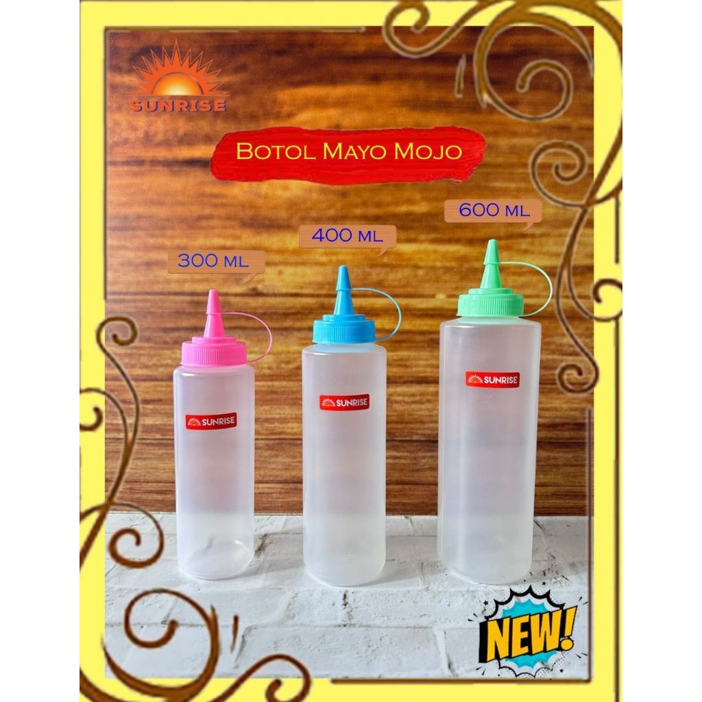 Botol Mayones SUNRISE / Botol Kecap Tutup Lancip