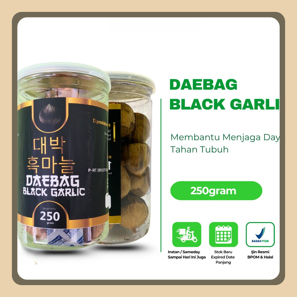 

BLACKGARLIC JUMBO 250Gram Bawang Hitam Tunggal Original Bawang Lanang