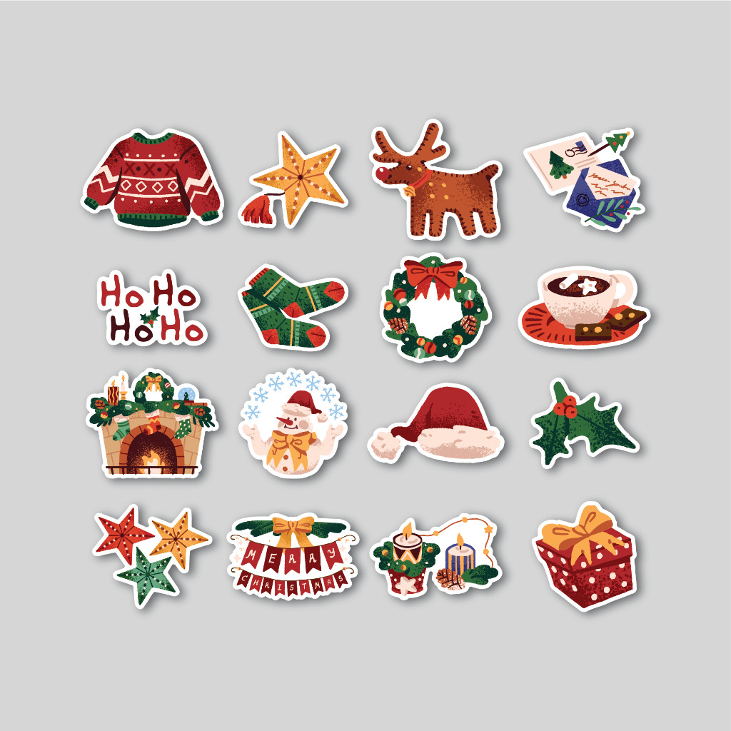 

Sticker Pack Merry Christmas | Sticker Tumbler | Stiker Laptop Koper Helm
