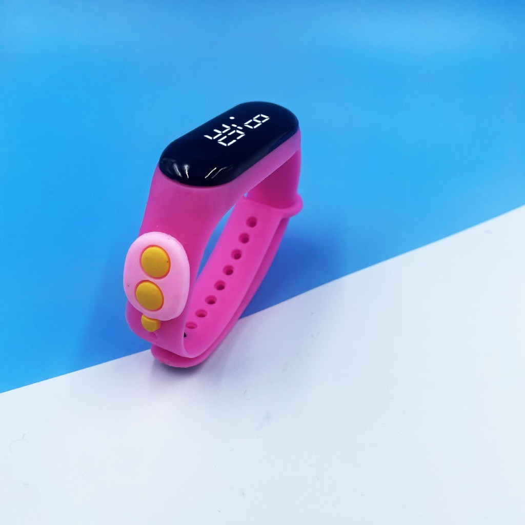 Jam Elektronik Anak Anti Air Jam Digital Karakter Perempuan