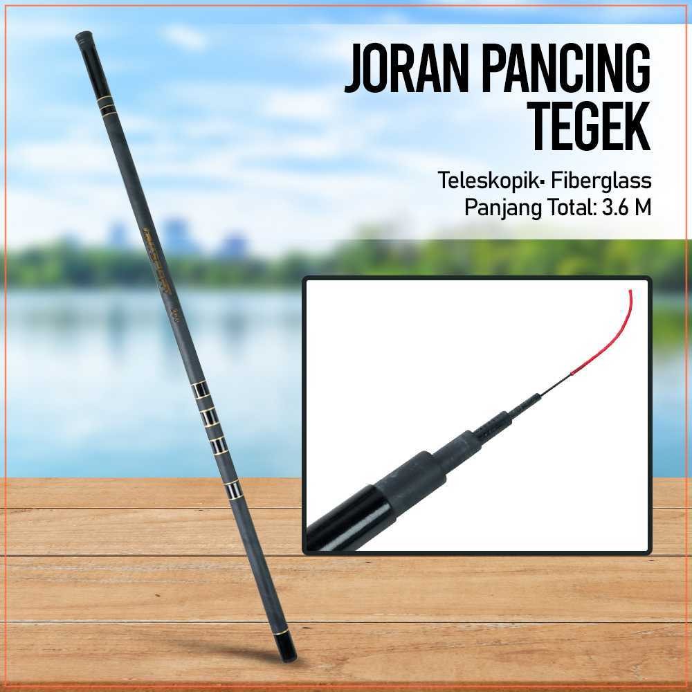 TaffSPORT Joran Pancing Tegek Fiberglass Fishing Rod - 360