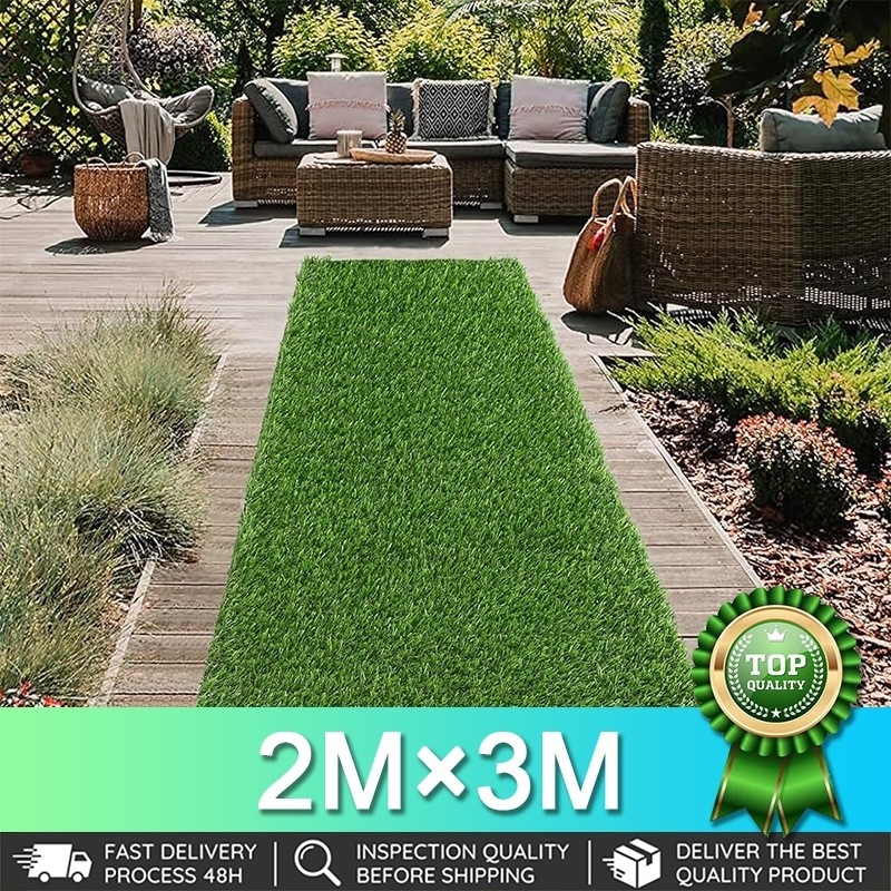 2M*3M Rumput buatan Indoor outdoor 2M*1M - 30mm rumput plastik rumput buatan tidak berbahaya dan ama