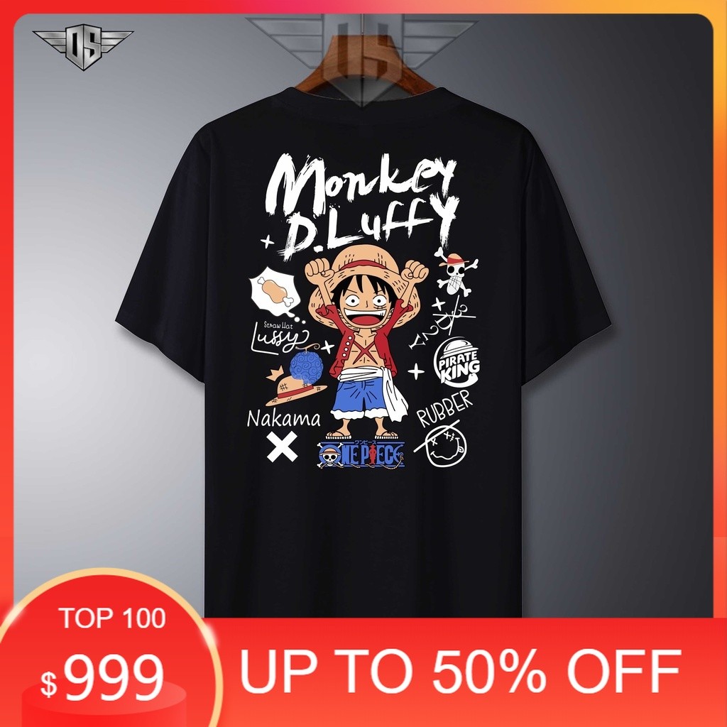 Kaos Distro Anime LUFFY ONE PIECE