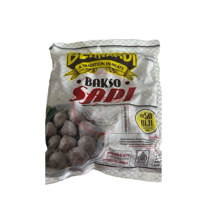 

BERNARDI BAKSO SAPI HALUS 360GR 50BUTIR