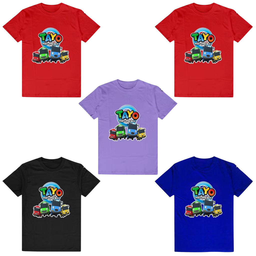 Kaos Anak Laki Laki dan Perempuan Pendek Gambar Tayo The Little Bus Baju Pendek Tayo The Little Bus 