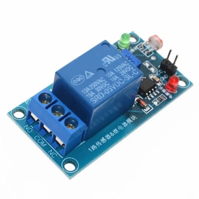 Sensor Lampu Otomatis Deteksi Cahaya Module Relay 5V LDR