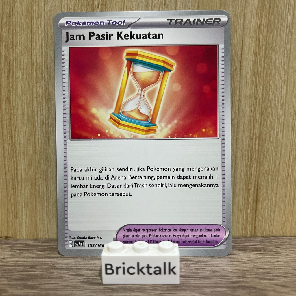 Kartu Pokemon TCG sv7s Trainer Pokemon Tool Jam Pasir Kekuatan 153/166 U Trading Card Game Bahasa In