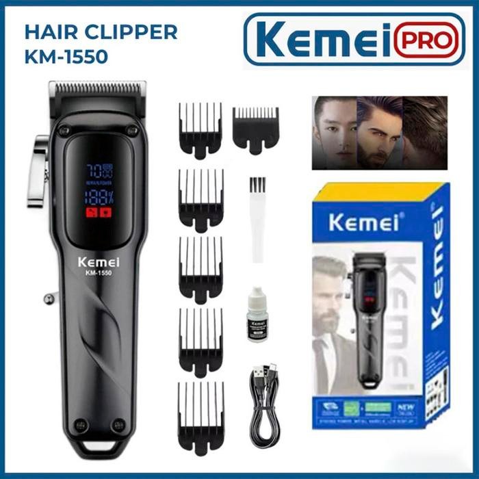 【Original】Alat Cukur Rambut Kemei Elektrik Hair KM-1550 Alat pemotong rambut clipper rambut Original