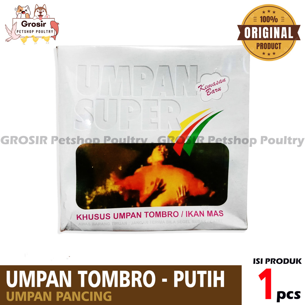 Umpan pancing ikan mas Tombro kuning dan putih