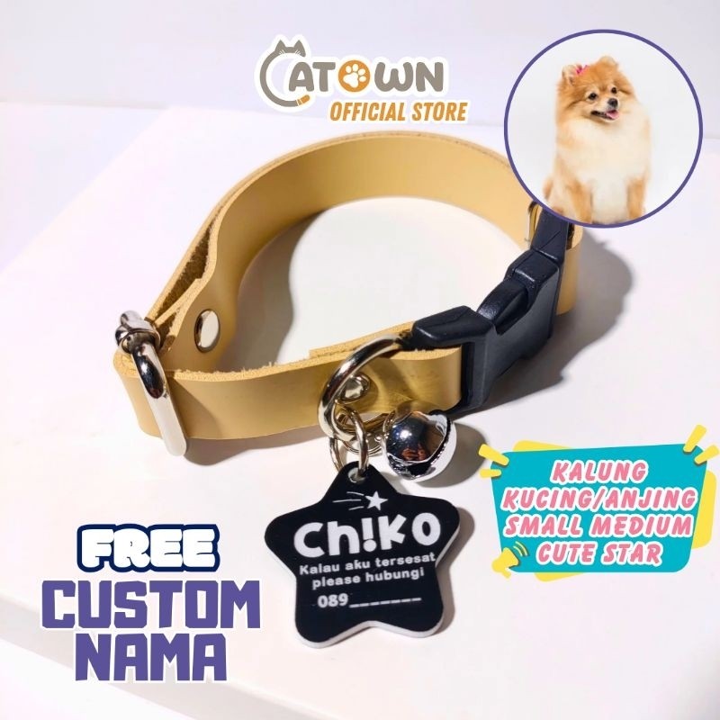 Kalung Anjing Custom Small Medium Ukuran Sedang Kalung Kucing Besar Custom Nama Ukuran Besar Kalung 