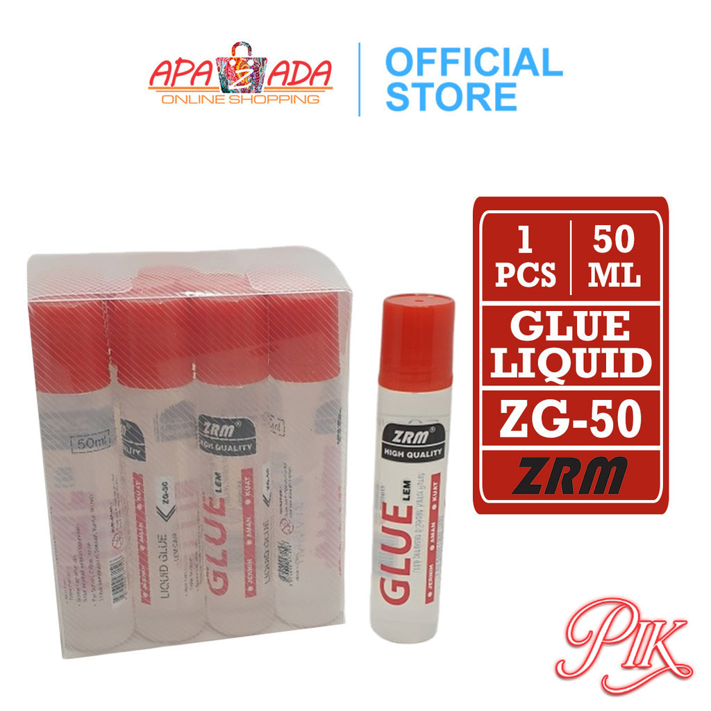 

Apazada Lem Glue Liquid 50ml [1 Pcs] / Lem Cair Kertas / Lem Cair Bening Prakarya