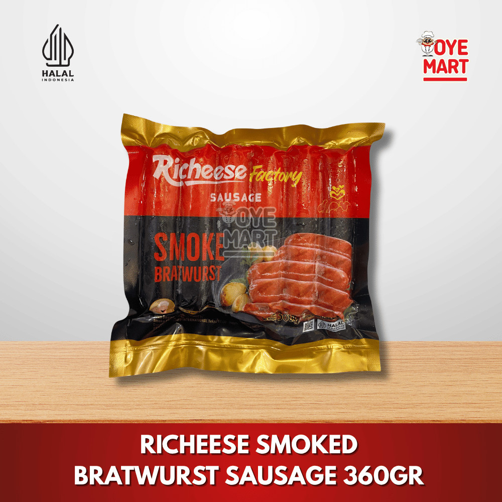 

RICHEESE SMOKED BRATWURST SAUSAGE 360GR / SOSIS ASAP